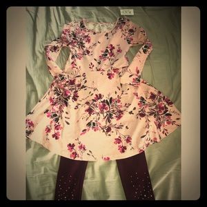 Girls dress with leggings set. New with tags!
